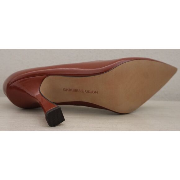 Gabrielle Union 684-5382 Women’s Sz 9 Cognac Brown Lilian Set In Heel Pumps - Picture 12 of 16